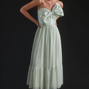 green and white dress anthropologie Anthropologie Green & White Size XXSP Dress – Swap Boutique main image 1